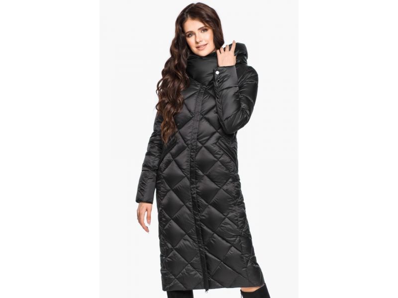 Зимний воздуховик черный женский стильный модель 31031, фото 3