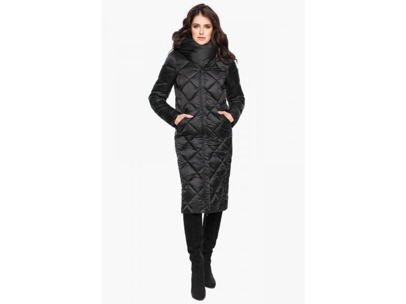 Зимний воздуховик черный женский стильный модель 31031, фото 4
