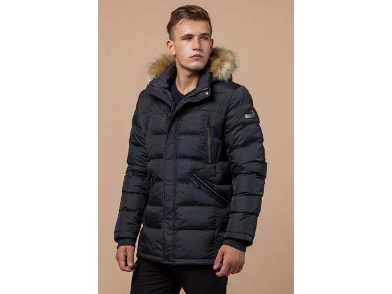 Зимняя графитовая мужская куртка модель 31042, фото 4