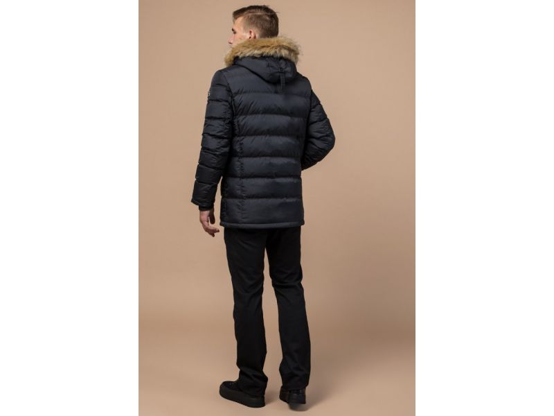 Зимняя графитовая мужская куртка модель 31042, фото 5