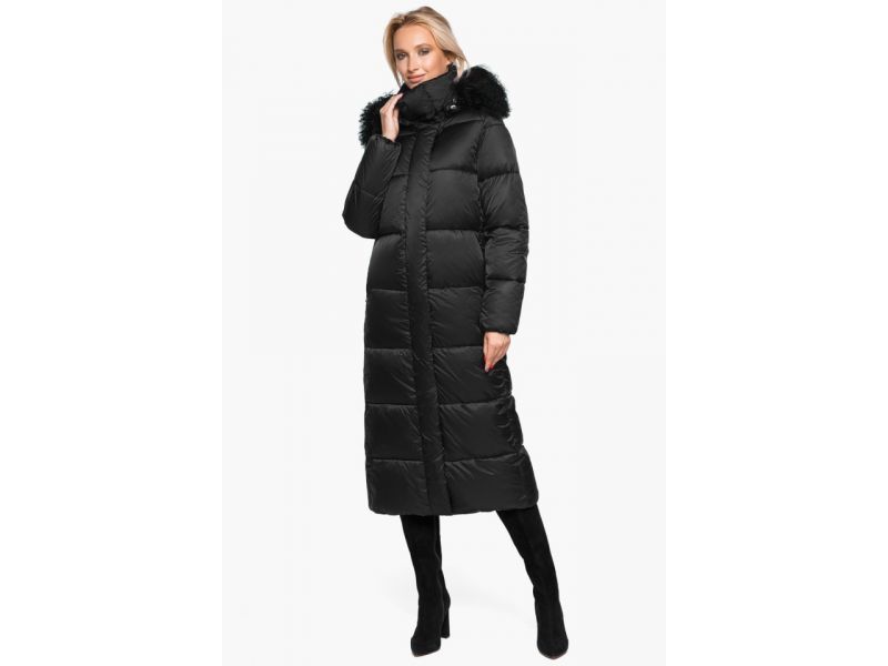 Теплый женский черный воздуховик зимний модель 31072, фото 4