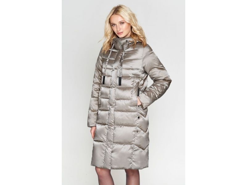 Бежевый воздуховик зимний женский модель 29775, фото 4
