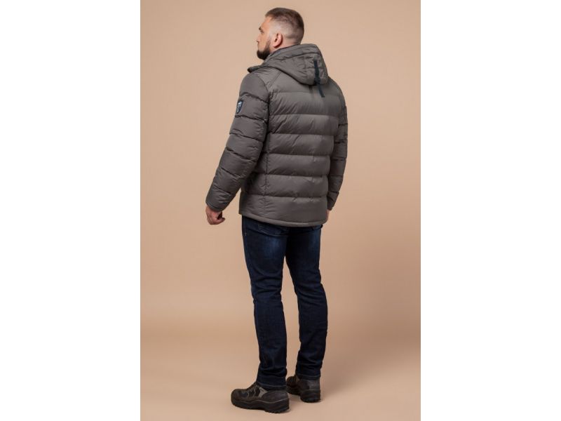 Зимняя мужская куртка удобная цвета сафари модель 32540, фото 5