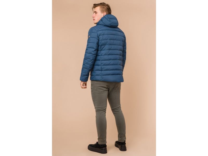 Темно-бирюзовая мужская куртка с карманами модель 40962, фото 5