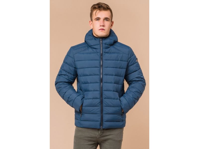 Темно-бирюзовая мужская куртка с карманами модель 40962, фото 4