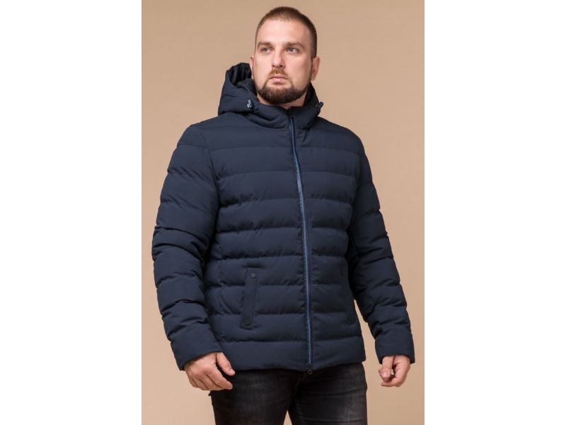 Мужская зимняя куртка цвет синий-электрик модель 45115, фото 4