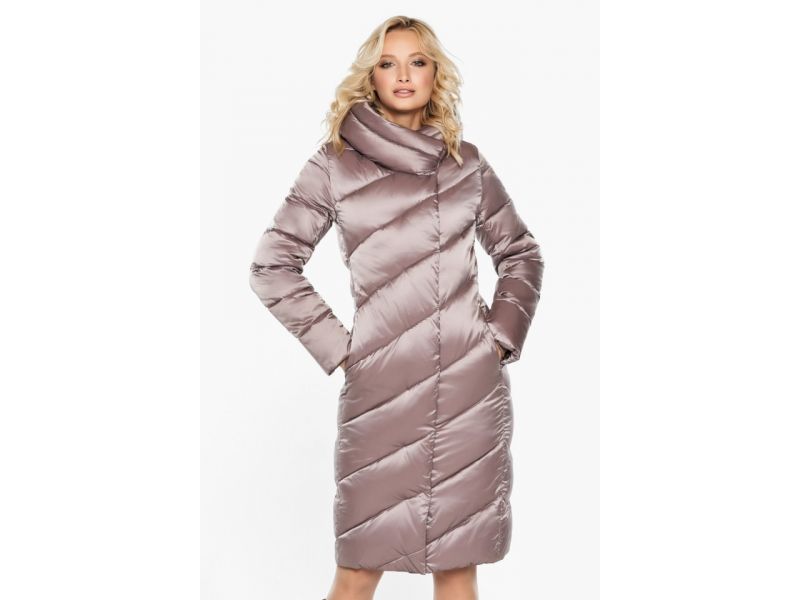 Воздуховик зимний цвета пудры женский модель 30952, фото 3