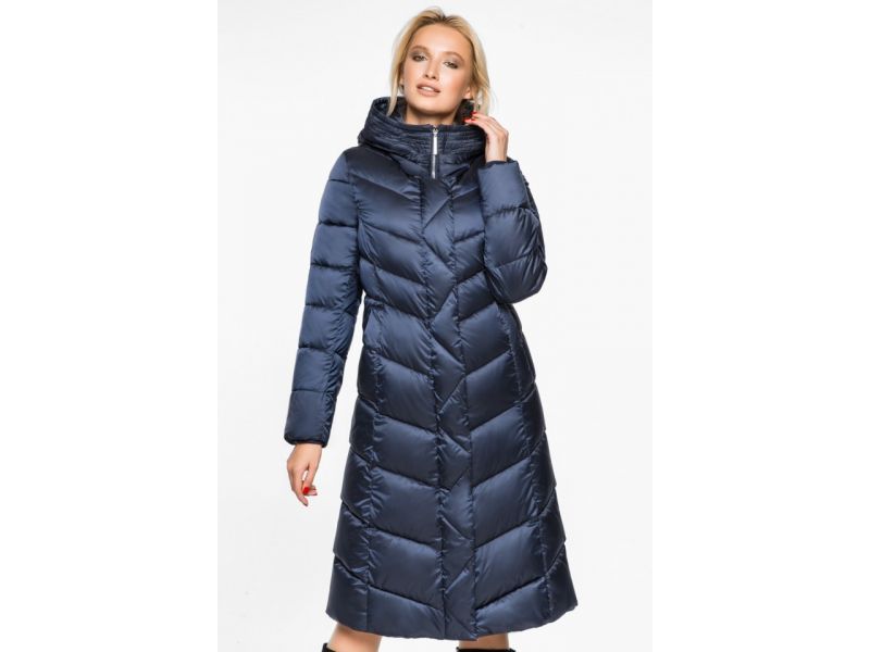 Женский зимний воздуховик цвет синий бархат модель 31024, фото 3