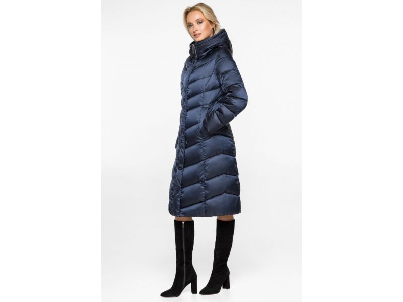 Женский зимний воздуховик цвет синий бархат модель 31024, фото 4