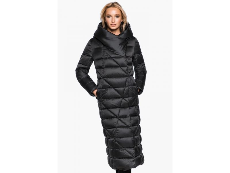 Трендовый черный женский воздуховик зимний модель 31058, фото 3