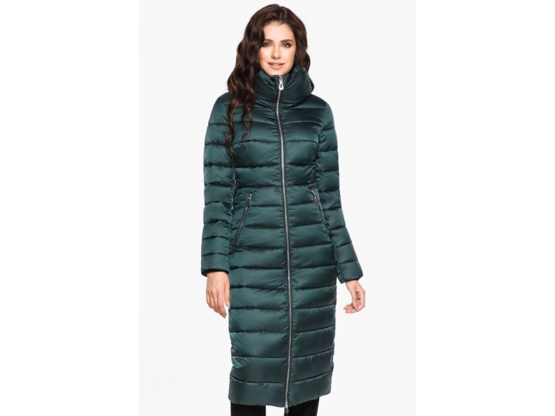 Изумрудный зимний воздуховик женский модель 31074, фото 4