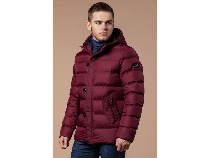 Куртка мужская красная высокого качества зимняя модель 20180, фото 4
