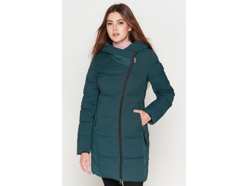Зимний молодежный пуховик женский цвет бирюза модель 25085, фото 4