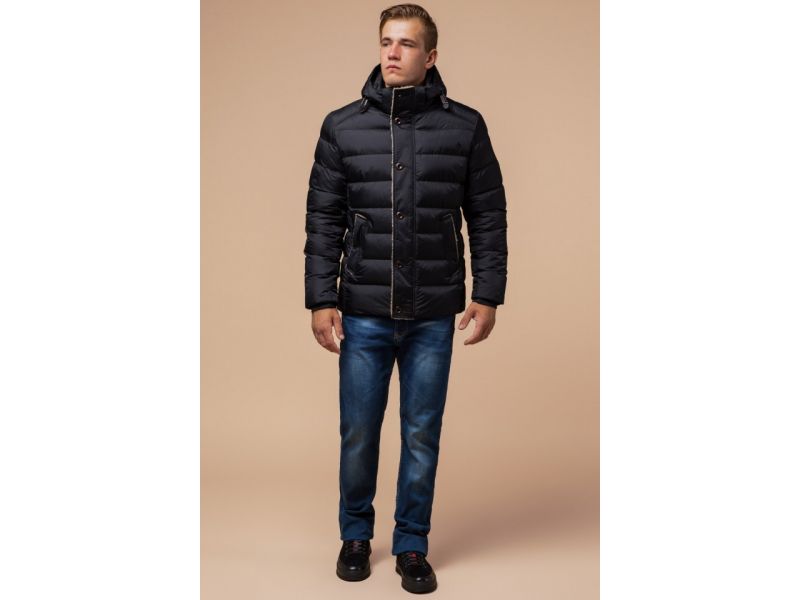 Куртка черная зимняя оригинальная мужская модель 20849, фото 4