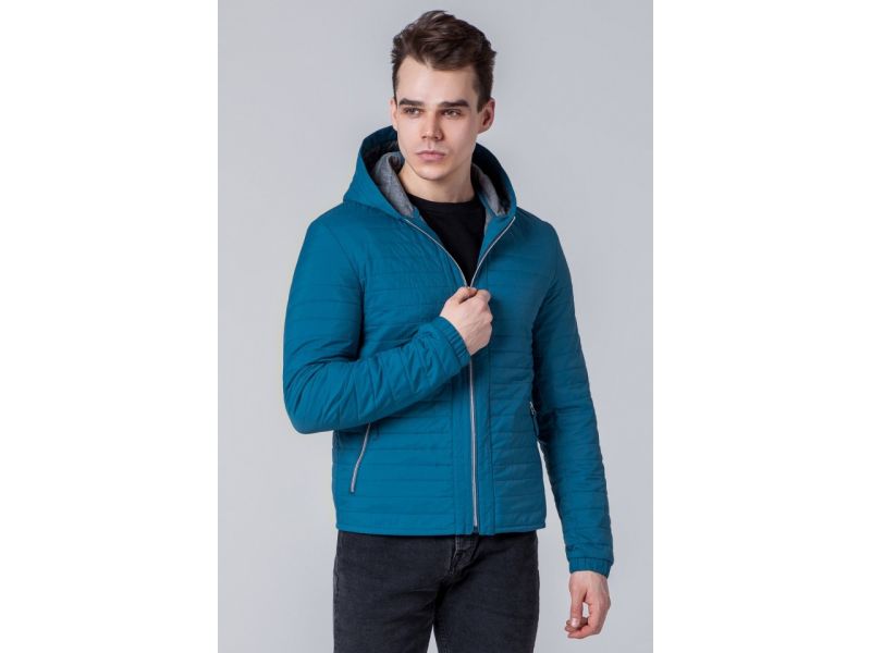 Ветровка бирюзовая мужская осенне-весенняя модель 1295, фото 4