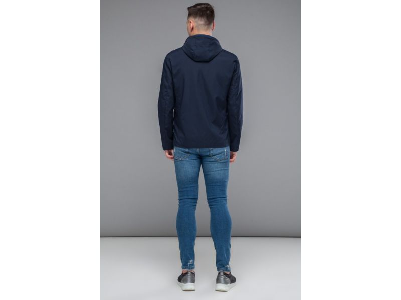 Темно-синяя осенне-весенняя ветровка молодежная мужская модель 12320, фото 5