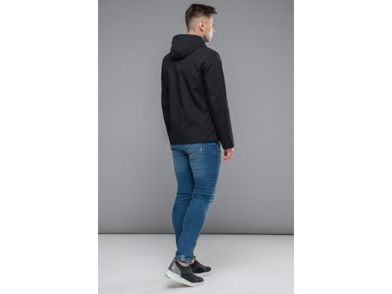 Ветровка молодежная черная мужская осенне-весенняя модель 12320, фото 5