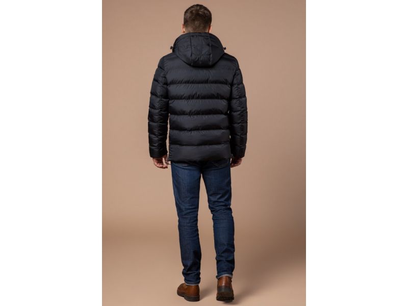 Мужская графитовая куртка зимняя стандартной длины модель 20180, фото 5