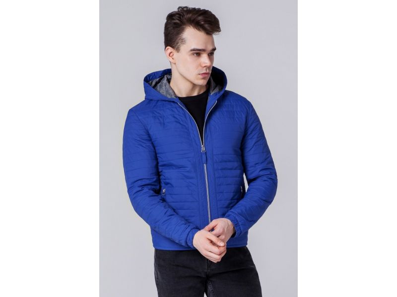 Мужская осенне-весенняя ветровка цвет электрик модель 1295, фото 4