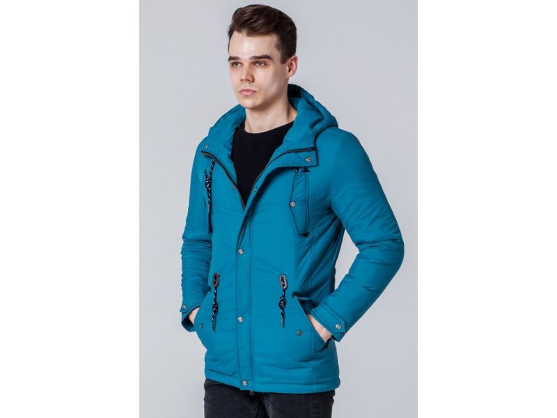Бирюзовая ветровка мужская осенне-весенняя модель 1342, фото 4