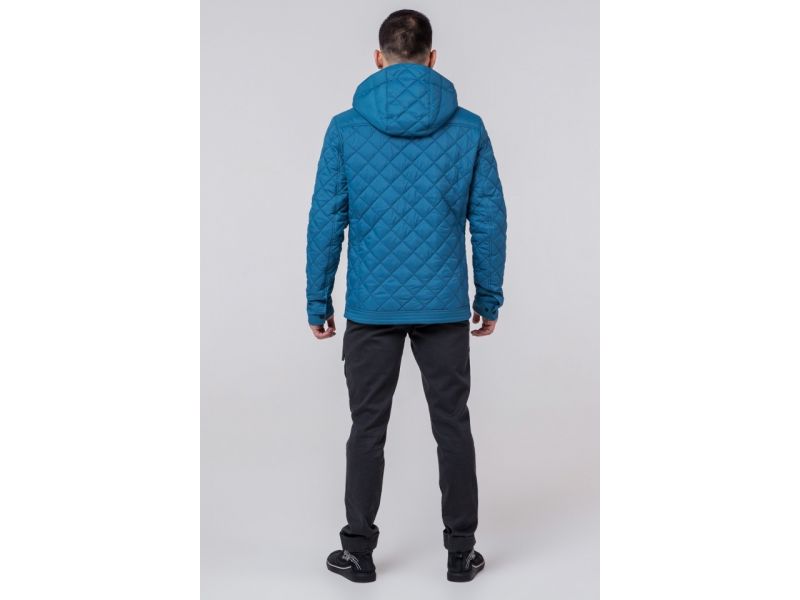 Ветровка стеганая осенне-весенняя бирюзовая мужская модель 1358, фото 5