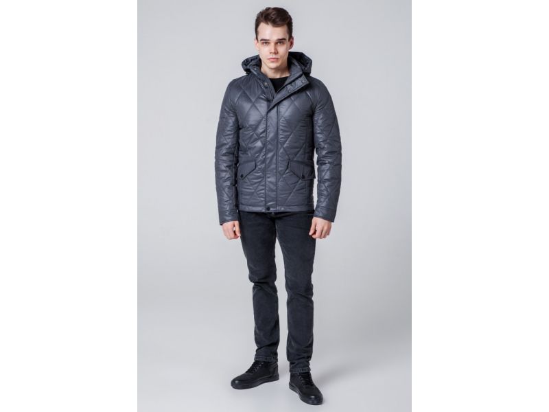 Ветровка темно-серая мужская осенне-весенняя модель 1489, фото 4