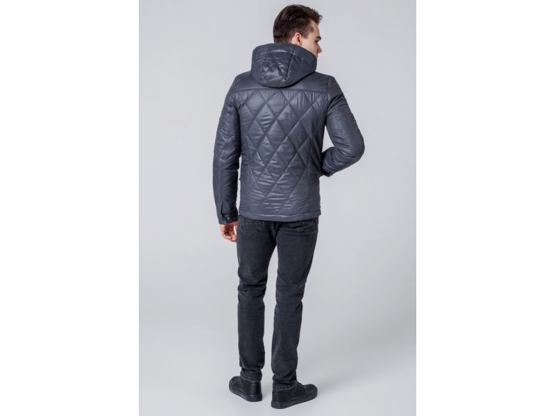 Ветровка темно-серая мужская осенне-весенняя модель 1489, фото 5