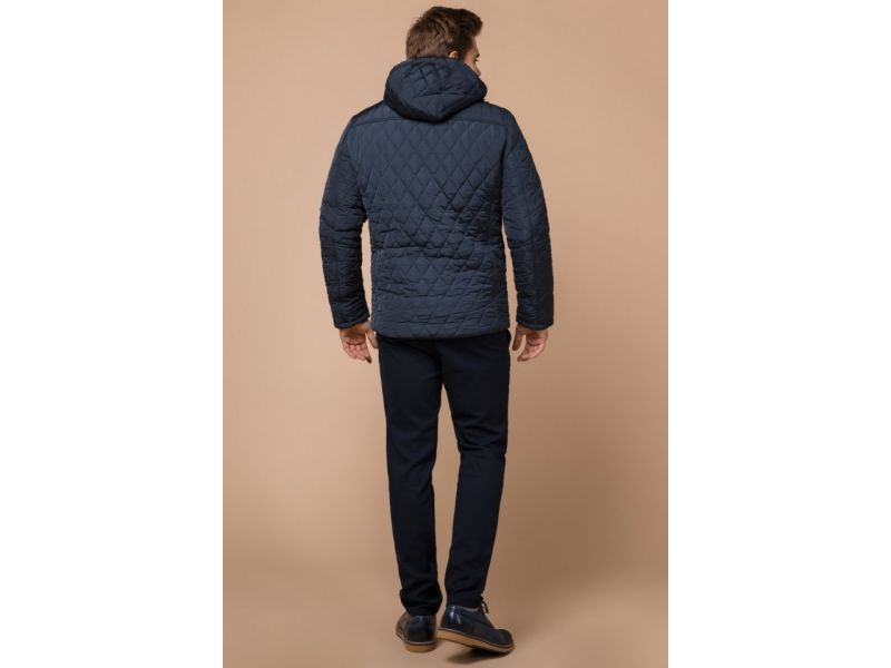 Светло-синяя куртка для мужчин зимняя короткая модель 24534, фото 5