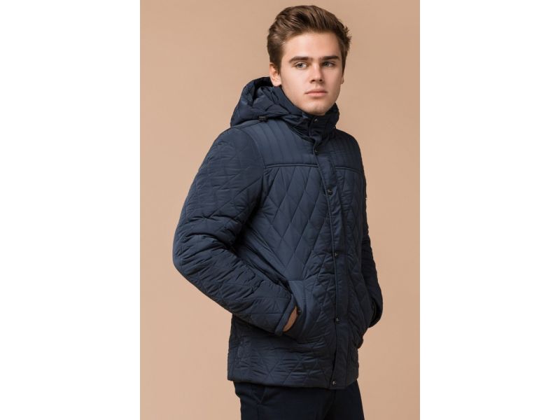 Светло-синяя куртка для мужчин зимняя короткая модель 24534, фото 4