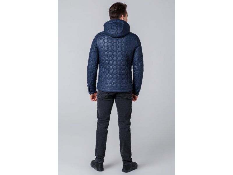 Осенне-весенняя синяя ветровка для мужчин модель 1386, фото 5