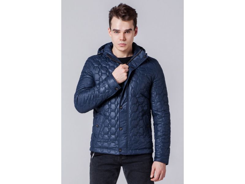 Осенне-весенняя синяя ветровка для мужчин модель 1386, фото 4