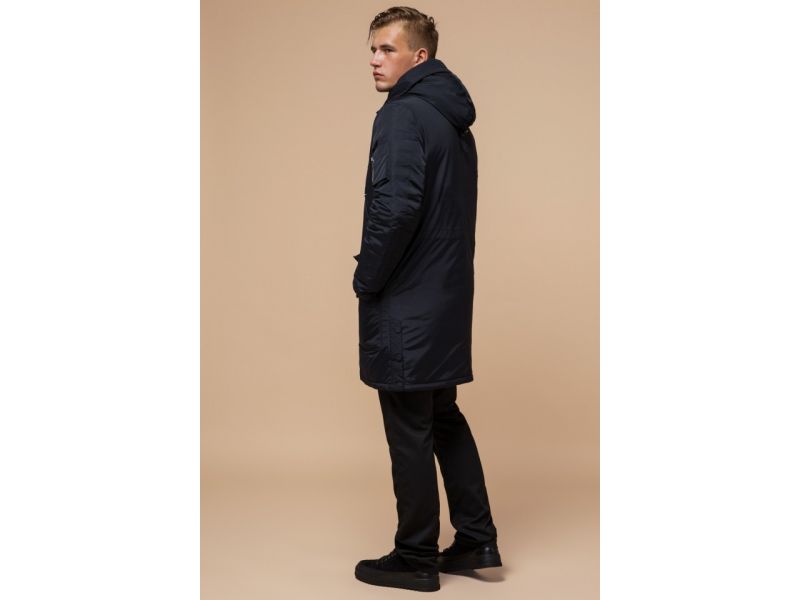 Зимняя черно-синяя парка мужская модель 90520, фото 5