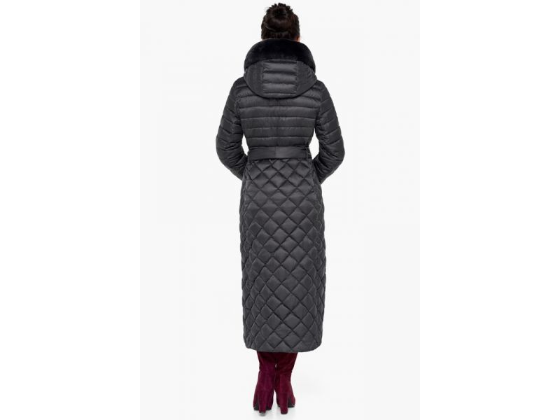 Женский воздуховик графитовый на зиму модель 31012, фото 6