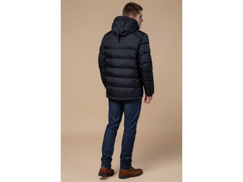 Куртка мужская на зиму цвет темно-синий-белый модель 10168, фото 5