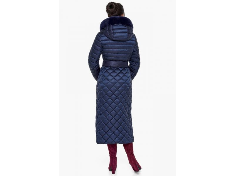 Зимний синий воздуховик стильный женский модель 31012, фото 6