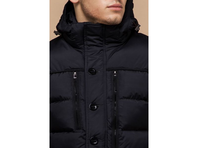 Черная оригинальная зимняя куртка для мужчин модель 31610, фото 6