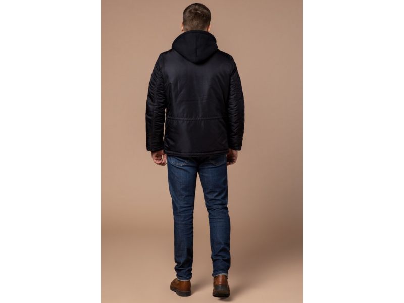 Зимняя парка черная для мужчин модель 17197, фото 5