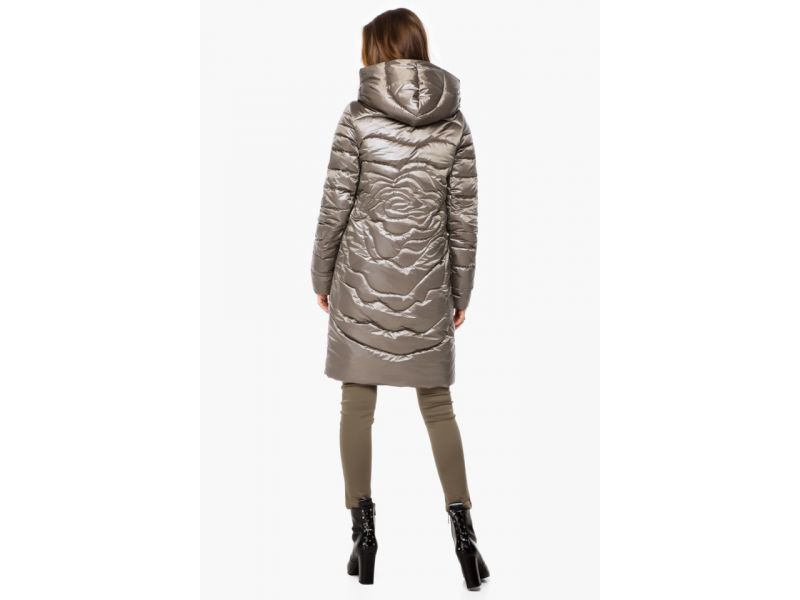 Осенне-весенний воздуховик с карманами женский цвет капучино модель 18255, фото 5