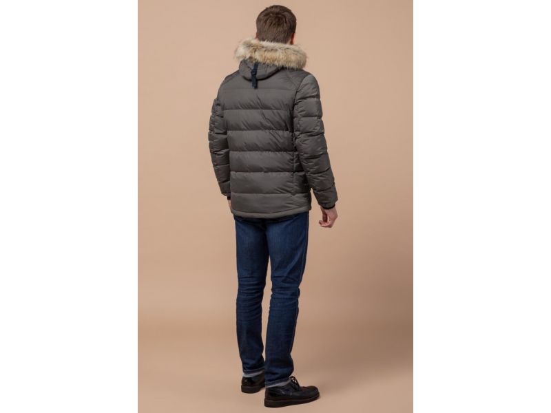 Куртка мужская короткая цвет сафари зимняя модель 18540, фото 5