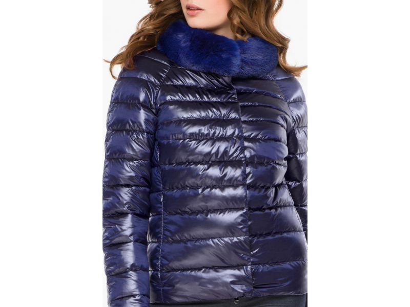 Фиолетовый женский воздуховик на молнии осенне-весенний модель 40267, фото 6