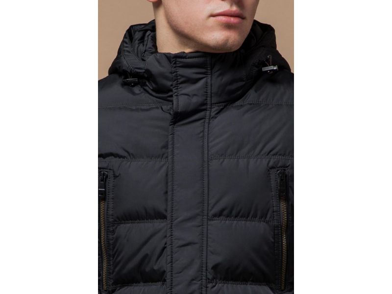 Куртка зимняя мужская с манжетами цвет графит модель 13542, фото 6