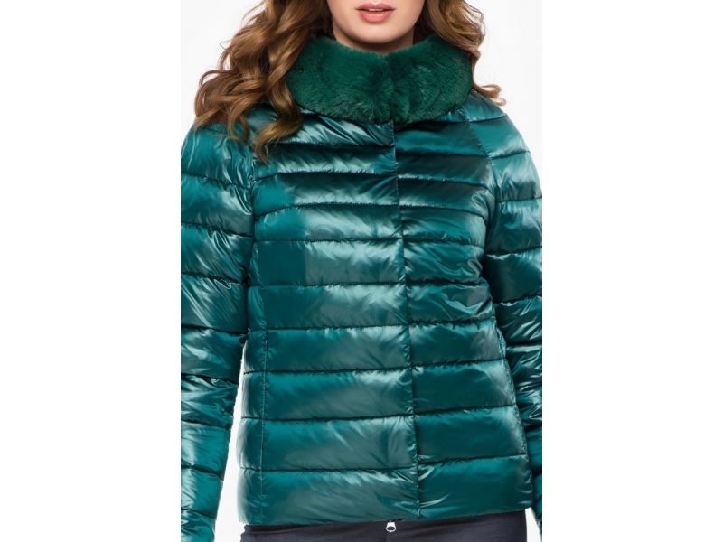 Изумрудный осенне-весенний практичный воздуховик женский модель 40267, фото 6