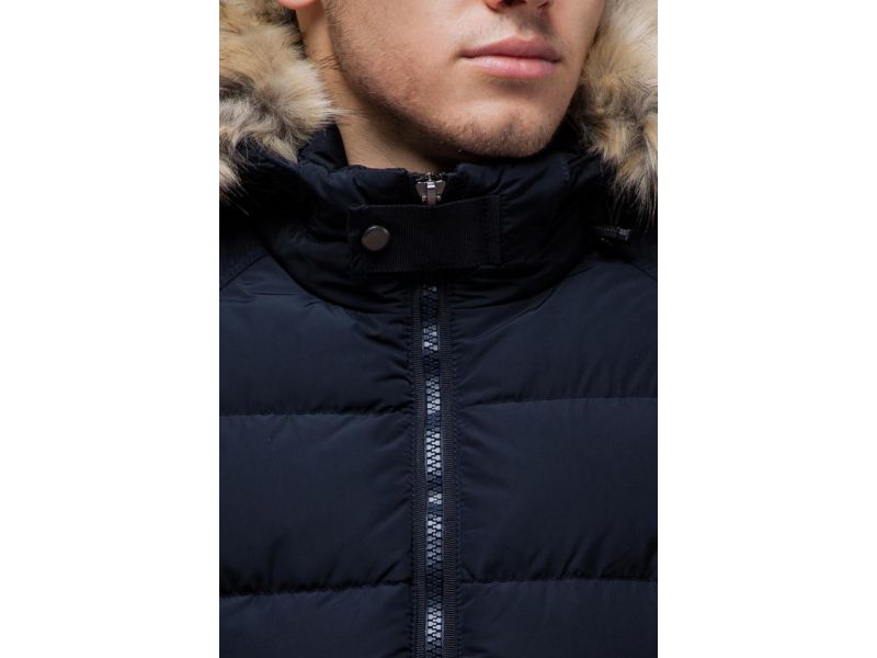 Куртка мужская зимняя темно-синяя модель 18540, фото 6