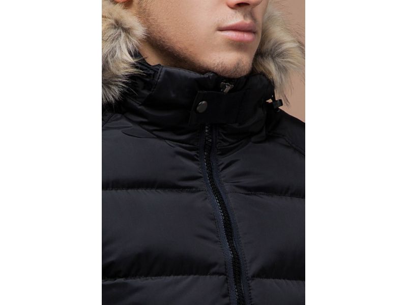 Мужская зимняя куртка черная модель 18540, фото 6