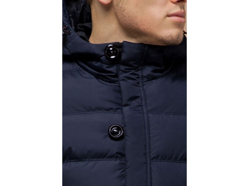 Темно-синяя зимняя качественная куртка мужская модель 30380, фото 6