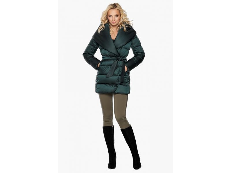 Воздуховик зимний женский изумрудный модель 31064, фото 5