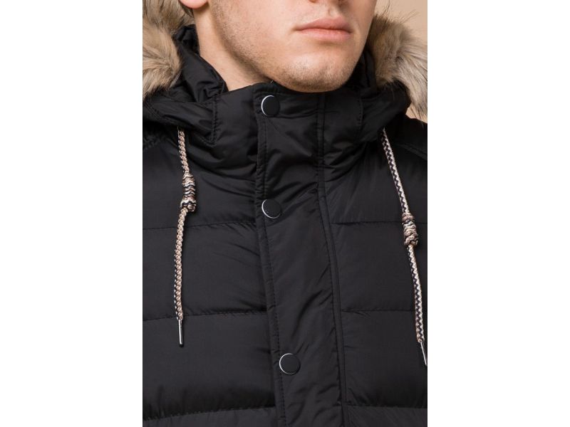 Зимняя куртка черного цвета для мужчин практичная модель 16115, фото 6