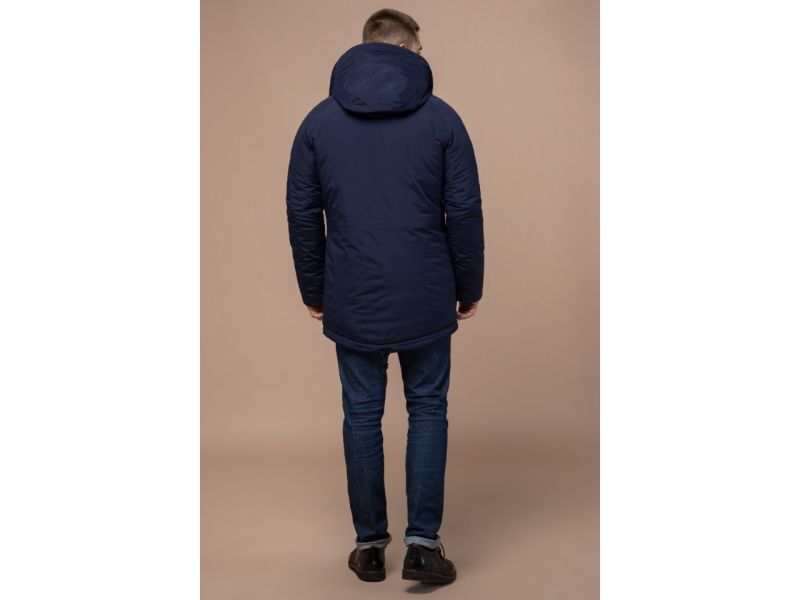 Зимняя парка синяя мужская модель 3587, фото 5