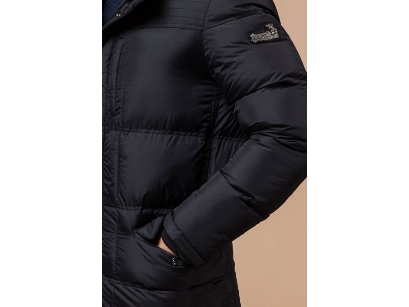 Зимняя черная мужская комфортная куртка модель 2609, фото 6