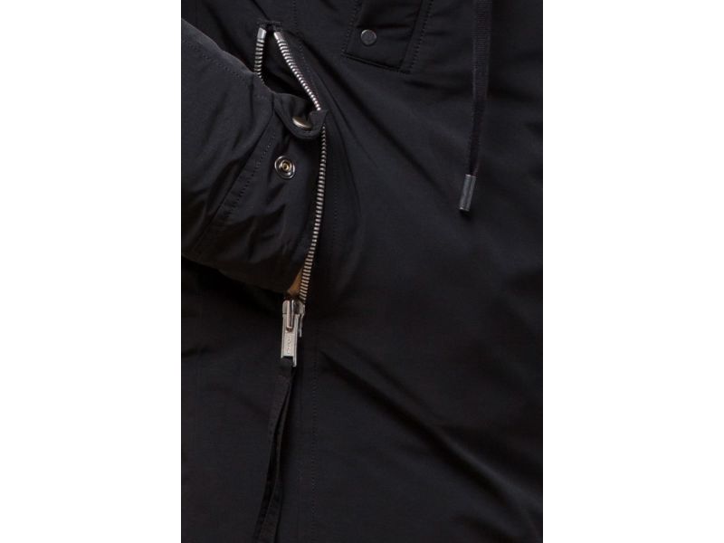 Черная мужская парка на зиму модель 15231, фото 6